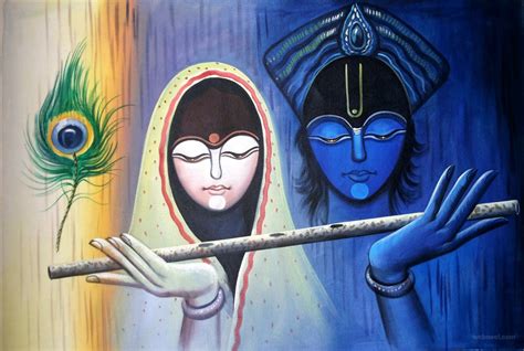 50 Beautiful Radha Krishna Paintings from top Indian artists