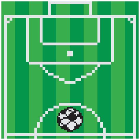 arte de píxeles con campo de fútbol visto desde arriba. 12323347 Vector ...