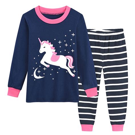 Little Girls Pajamas Sets Toddler PJS 100% Cotton Long SleeveSleepwear ...