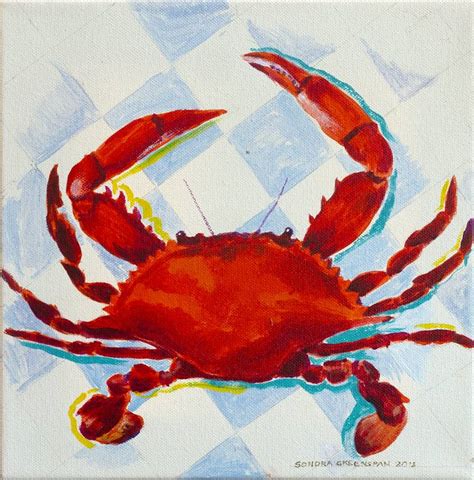 Crab Painting by Sondra Greenspan | Saatchi Art