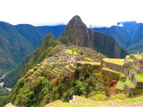 Aerial view of historic machu picchu free image download