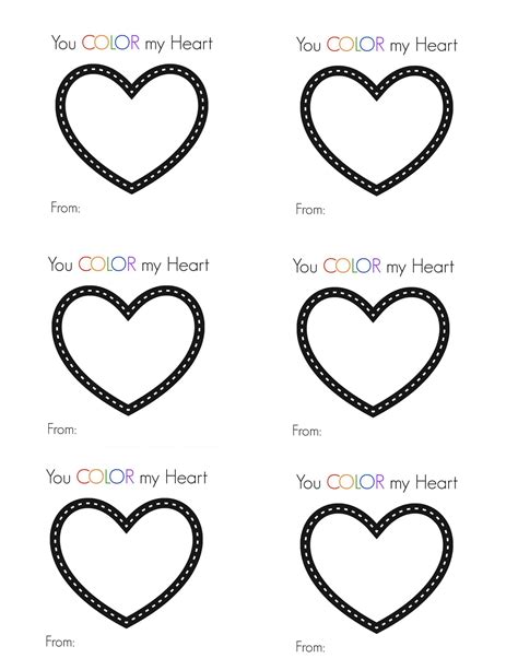 Color Your Heart Out Free Printable