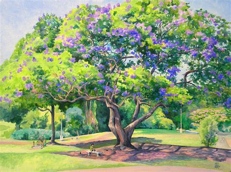 22 Jacaranda Paintings with Links | Painting, Jacaranda tree, Small paintings