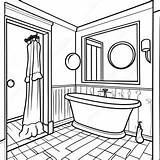 Bathroom Coloring Page 13470 10581 sketch template