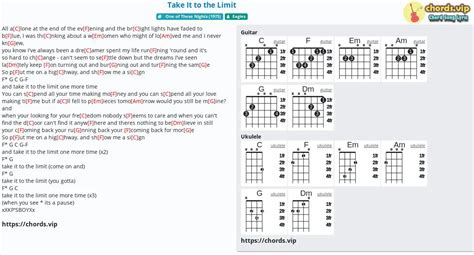 Chord: Take It to the Limit - tab, song lyric, sheet, guitar, ukulele ...