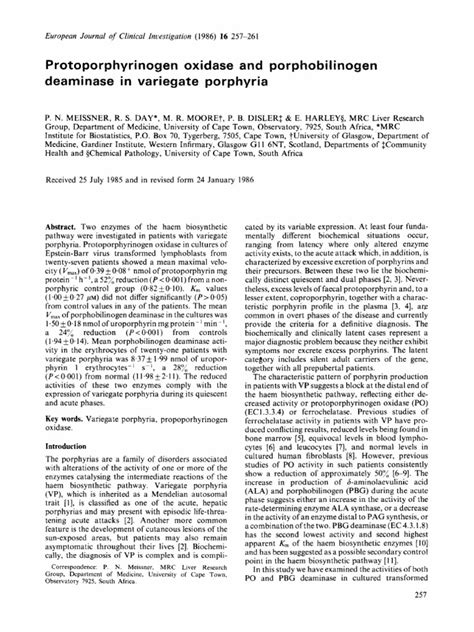 (PDF) Variegate Porphyria Pathology - DOKUMEN.TIPS