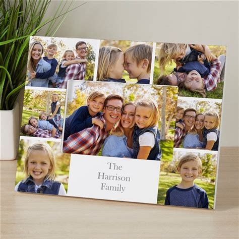 Printed Photo Collage Personalized Family 4x6 Tabletop Frame - Horizontal