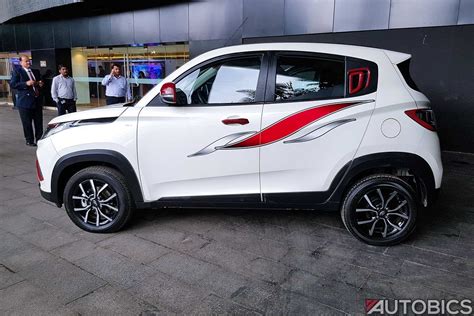 2017 mahindra kuv 100 nxt accessories white side graphics | AUTOBICS