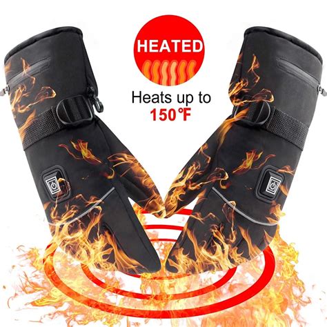 7.4V Battery Heated Gloves Christmas Gift Winter Gloves Heated ...