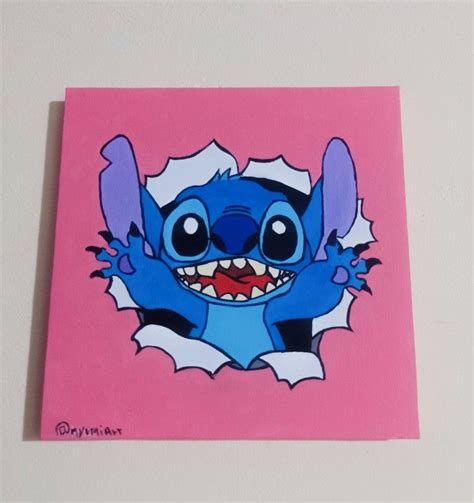 CANVAS STITCH | Disney canvas art, Mini canvas art, Cute canvas paintings