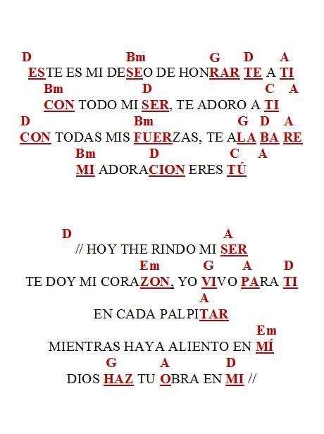 Hoy Te Rindo Mi Ser - D Cancion de Hillsong http://www.rosaenidcruzroque.com | Letras de música ...