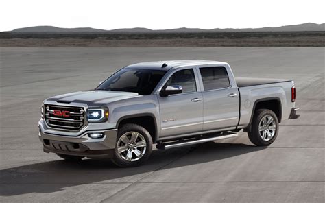 Download wallpapers GMC Sierra 1500, 2017, 4k, pickup truck, new silver ...