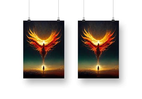 Fire Phoenix Wall Art Inspirational Wall Art Phoenix Bird - Etsy