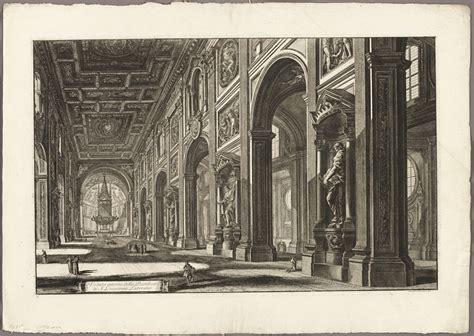 Interior view of the Basilica of St. John Lateran, from Views of Rome ...