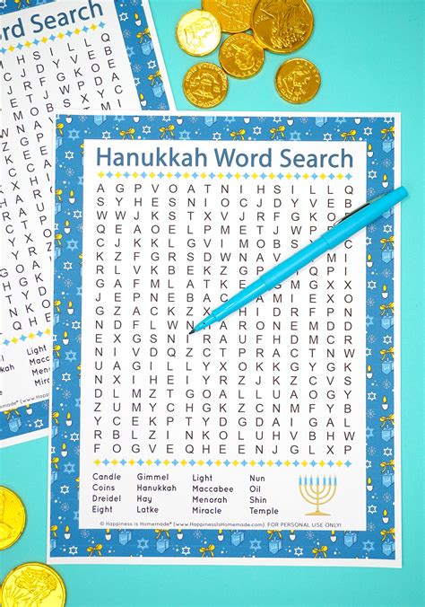 Hanukkah Word Search Free Printable Keep Scrolling To Find All Sorts Of Fun And Cute Printables ...