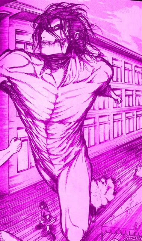 pink eren yeager titan form manga icon Attack On Titan, Manga, Pink ...