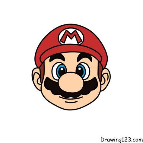 Drawing-Mario-Step-9-1 イラスト