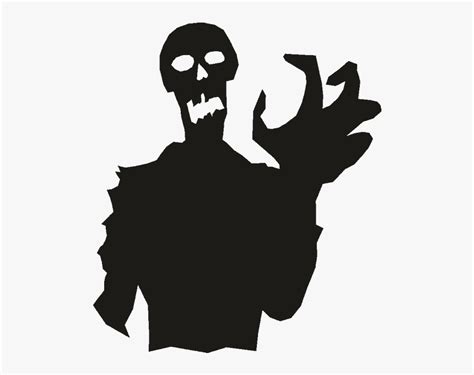 Ghoul Silhouette Halloween Clip Art - Die, HD Png Download - kindpng