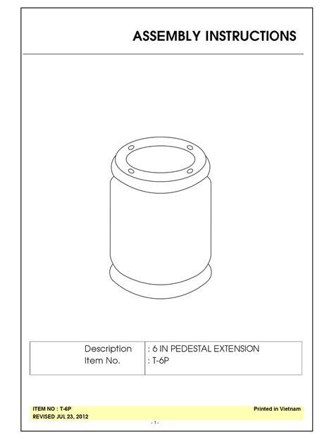 WHITEWOOD FURNITURE T-6P ASSEMBLY INSTRUCTIONS Pdf Download | ManualsLib