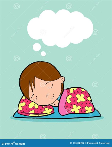 Kid Sleeping At Home On Background, Children Resting At Home, Couch And Girl, Simple Cartoon Of ...