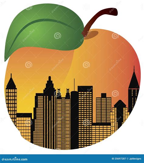 Atlanta Georgia Night Skyline Inside Peach Royalty Free Stock Photography - Image: 25697287