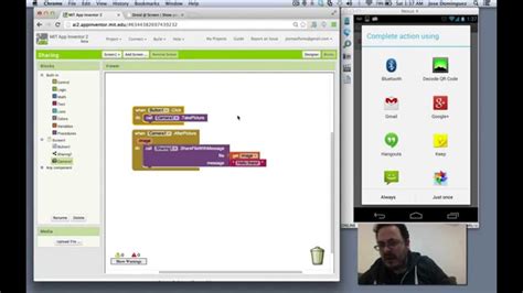 MIT App Inventor Sharing Component - YouTube