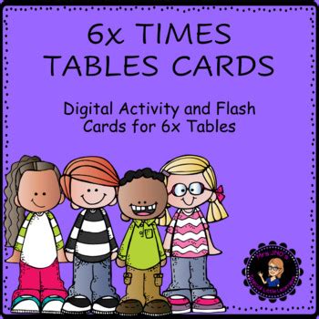 6x Tables Digital Activity and Flash Cards by The Worker Bee | TPT