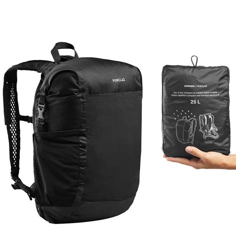 Travel Trekking Compact And Waterproof Backpack 25 L - Black