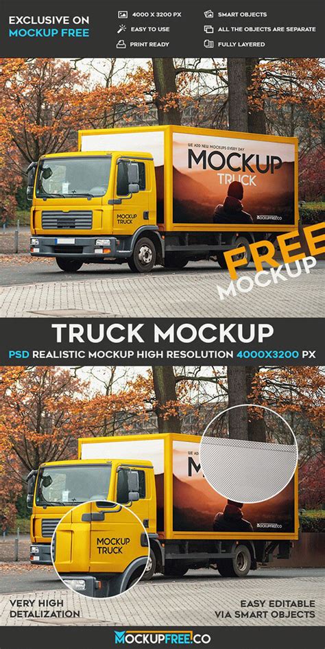 Truck – Free PSD Mockup on Behance