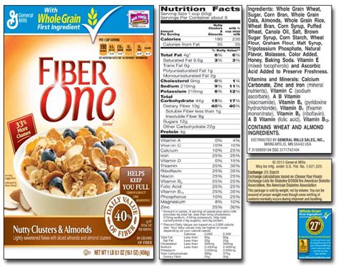 Fiber One Cereal Nutrition Facts