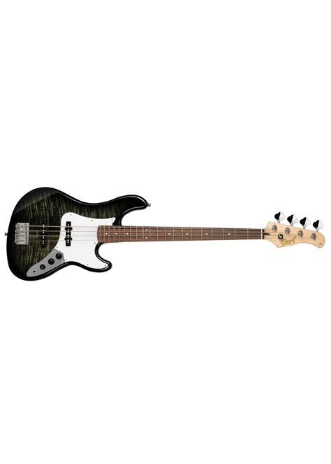 Cort Guitars GB Series Poplar Electric Bass, Trans Black - The Gear Box