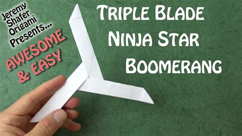 Triple Blade Ninja Star Boomerang - AWESOME & EASY and Really Comes Back!