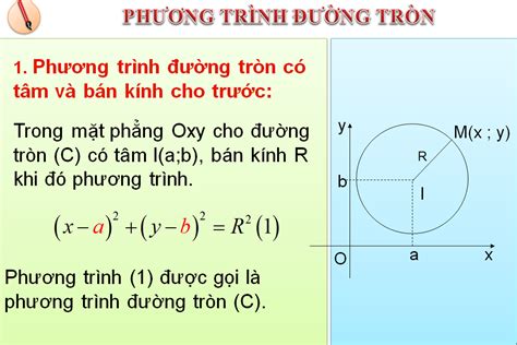 Phương trình đường tròn lớp 10- phương trình đường tròn 10