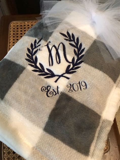 Monogrammed Blanket for the Special Couple. | Monogrammed blankets, Custom wedding gifts ...