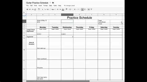 Guitar Practice Schedule - YouTube