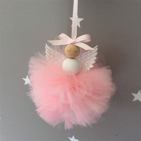 Pompom hada mantel muñeca hada rosa hada hada niñas decoración tulle pompones princesa hada hada ...