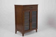 Walnut Office / Home Storage Cabinets With Doors Soild Wood L81*W38.5*H91CM
