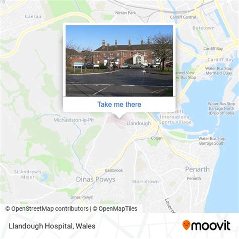 How to get to Llandough Hospital in The Vale Of Glamorgan by bus or train?