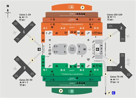 MCO terminal map - Orlando airport terminal map (Florida - USA)