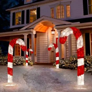 Led Illuminated Candy Canes 2d Light Christmas Motif Light For Out Door ...