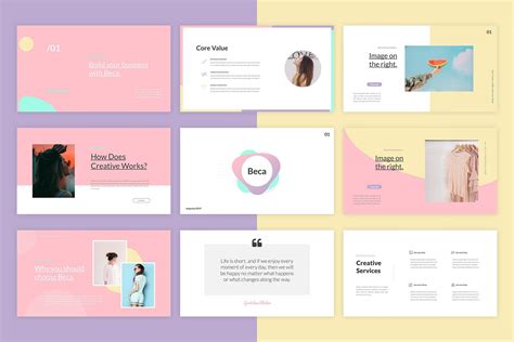 Beca - Google Slides Template | Keynote template, Google slides template, Keynote design