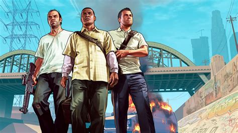 Grand Theft Auto 5 poster, Grand Theft Auto V, Rockstar Games, video game characters HD🥖 Viva a ...