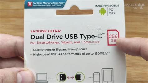 SanDisk Ultra Dual Drive USB-C flash drive unboxing and speed test ...