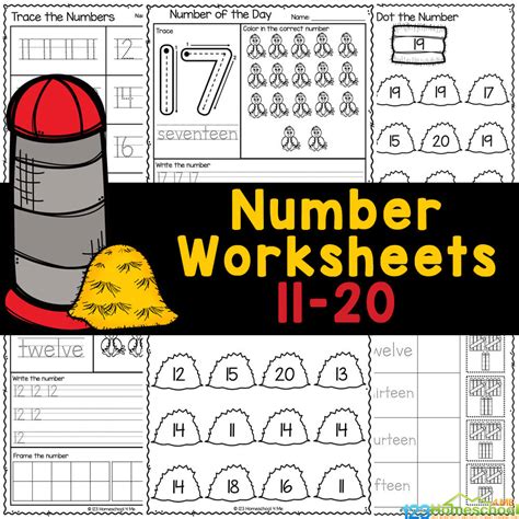 Number Recognition Worksheets 1 20 - Printable Form, Templates and Letter