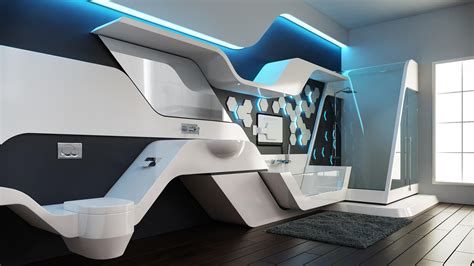 Futuristic Bathroom Layout High Tech Space Saving Des - vrogue.co