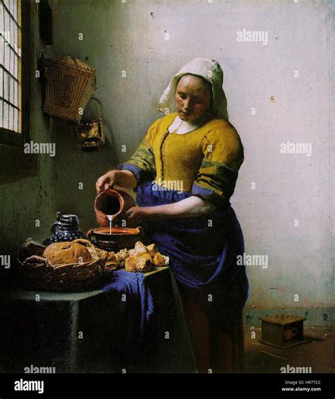 Vermeer - The Milkmaid Stock Photo - Alamy