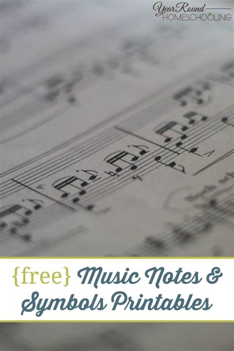 {free} Music Notes & Symbols Printables - Year Round Homeschooling