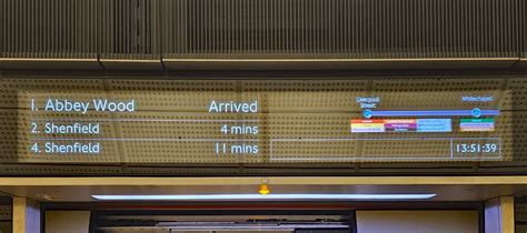 The Elizabeth line has been testing new train departure displays