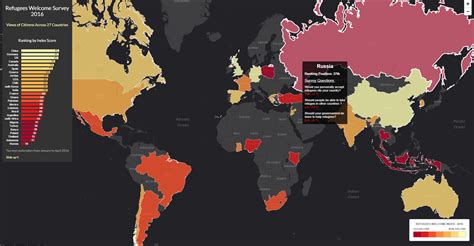 Refugees Welcome Index, 2016: How closely people... - Maps on the Web