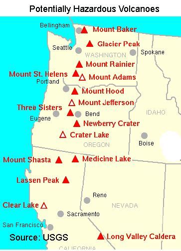 Cascade Range Volcanoes | Cascade range, Cascade mountains, Medicine lake